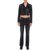 THE STRETCH DENIM BIKER JACKET